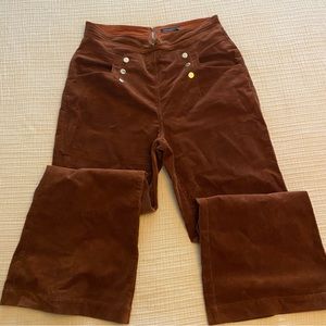 Karen Millen high waisted button detail flare corduroys